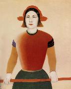 Kasimir Malevich The girl with red stick china oil painting reproduction